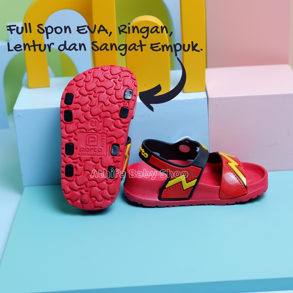 Sepatu Sandal Anak Laki-laki Lelaki Usia 6 Bulan 1 2 3 Tahun Sendal Baim Gunung Karet Balita Prewalker Bayi Cowok -1029T-