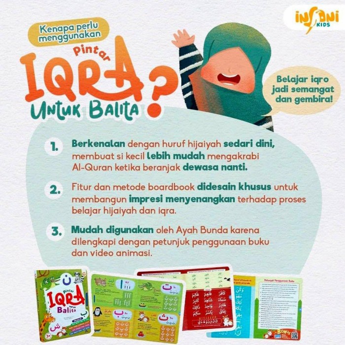 Iqra balita buku pintar iqra untuk balita READY STOK