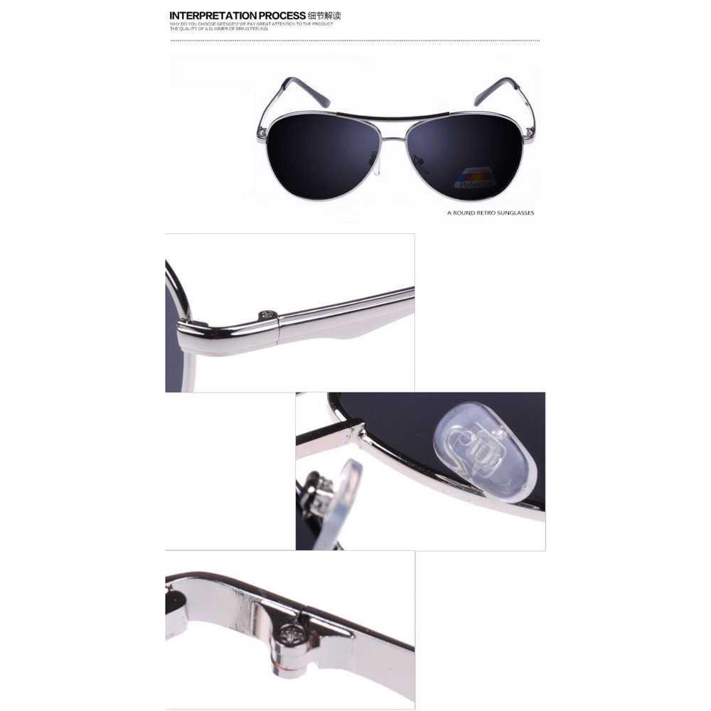 Aoron Kacamata Hitam Polarized - RB2132 [Silver]