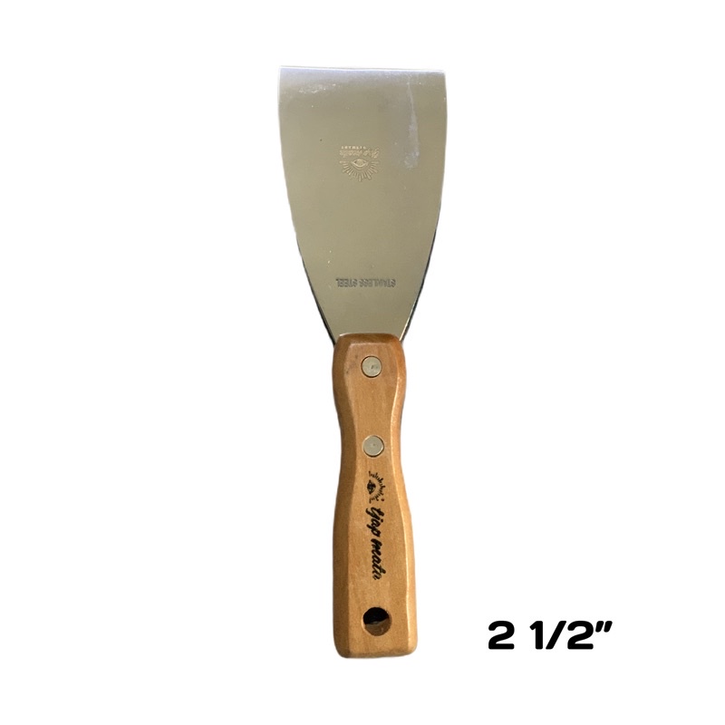 Kape Kapi Stainless Tjap Mata 2,5&quot; / Scrapper Tjap Mata 2,5&quot; Wooden Handle