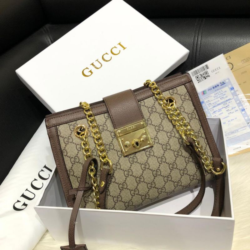 Tas Gucci padlock tote rantai chain selempang slingbag cewek wanita