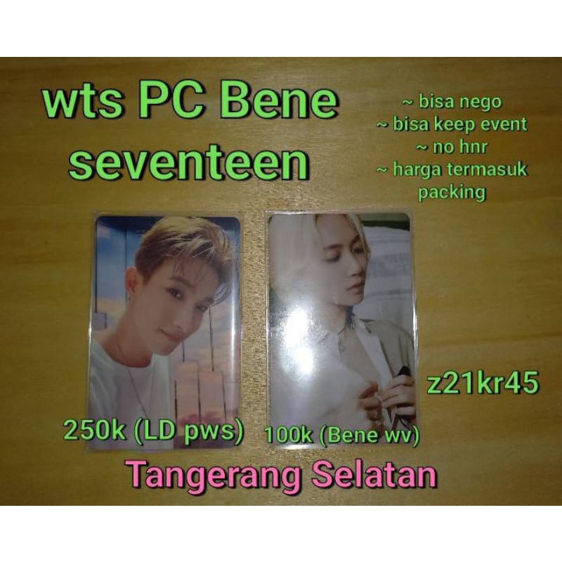 wts pc Bene wevers jeonghan dan LD pws dk