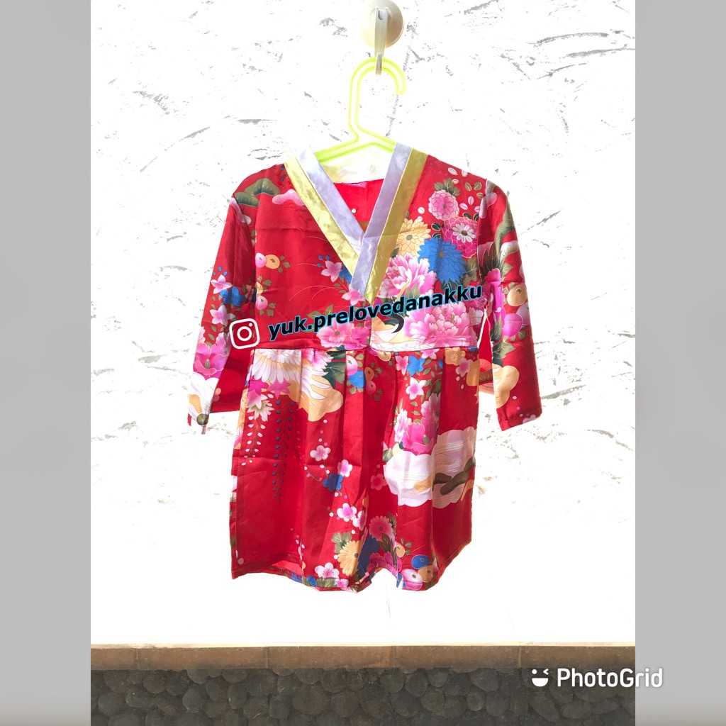Kimono Merah baju preloved anak