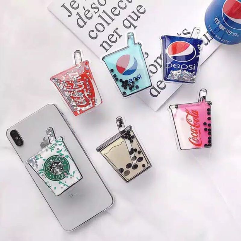 Moving Glitter PopSocket Boba