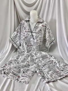 Piyama Set Jumbo XXL Kerah Celana Pendek Big Size Katun Piyama Set Jumbo XXL Kerah Celana Pendek Big Size Katun