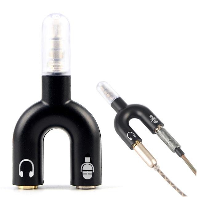 Splitter Audio Cable 3.5mm Male To 3.5mm Microphone &amp; Headphone Random - Headset 3.5mm Male To Female Audio Mic