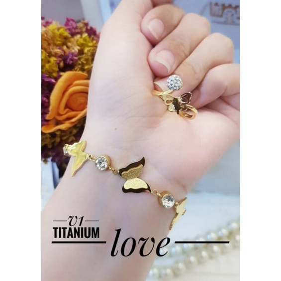 TiTanium set gelang cincin g345