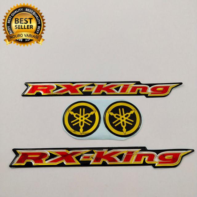 EMBLEM STIKER TIMBUL YAMAHA RX KING KUALITAS TERBAIK-GOLD