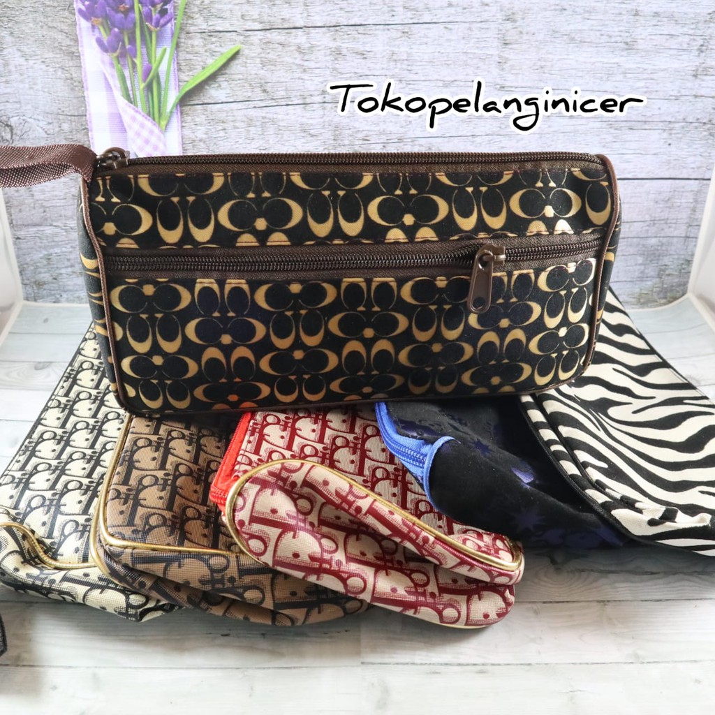 Dompet Kosmetik Karakter motif bunga Tokopelanginicer