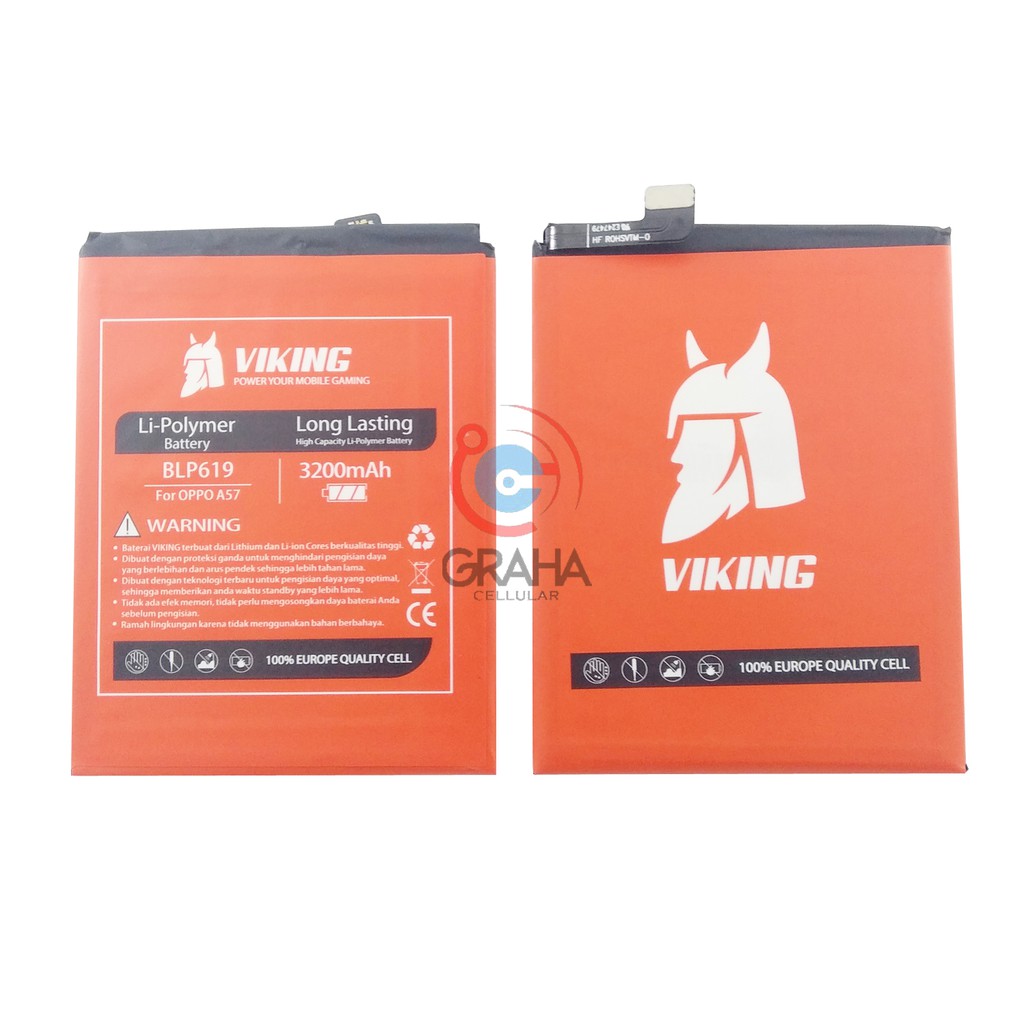 BATERAI / BATTERY / BATRE OPPO A57 / A39 VIKING DOUBLE POWER