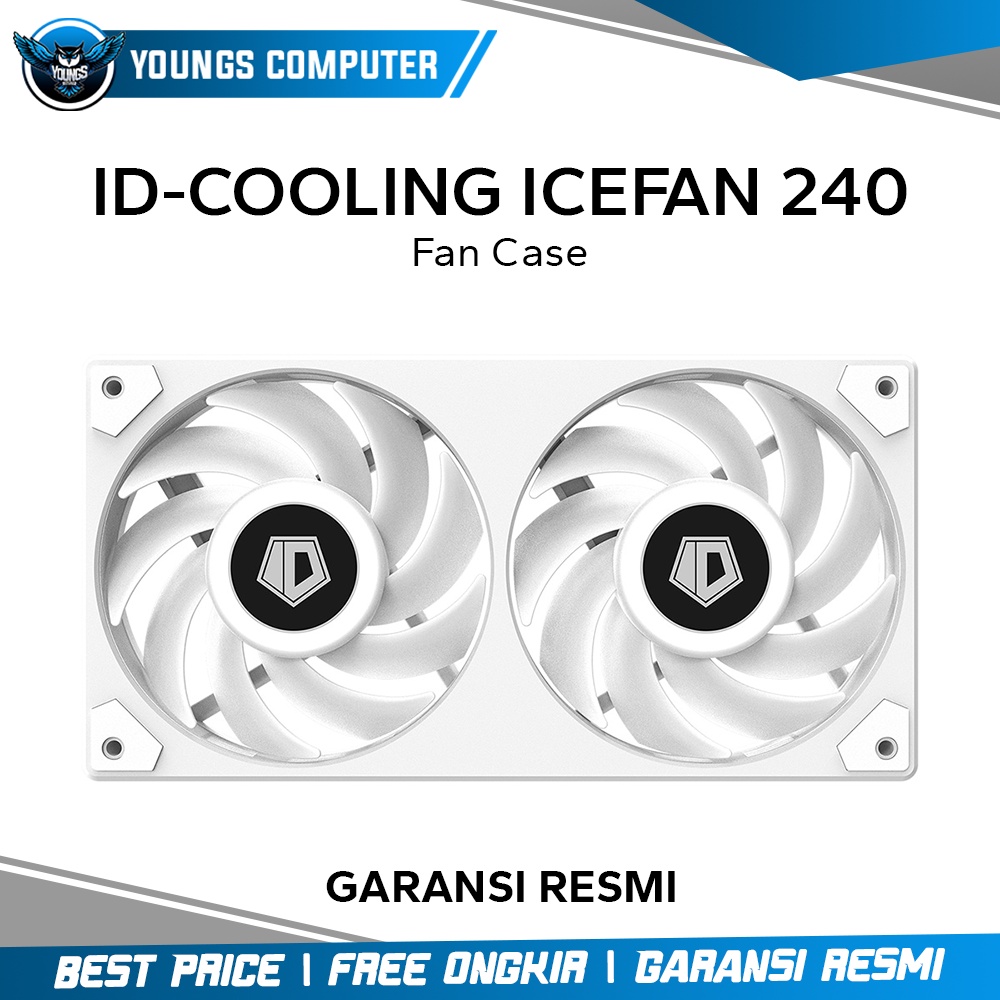 ID-Cooling ICEFAN 240 ARGB SNOW WHITE - 240mm Addressable Sync PWM Fan