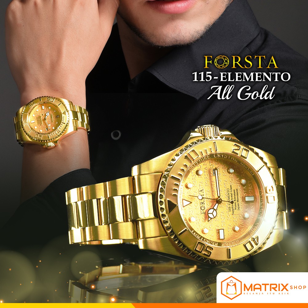 FORSTA 115 ELEMENTO ALL GOLD MAN |JAM TANGAN MEWAH ELEGAN | JAM TANGAN IMPORT ORI MATRIXSHOP