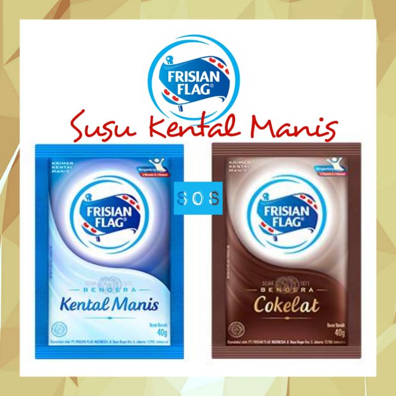 

《OS3》 Frisian Flag Susu Kental Manis Bendera 40 gram