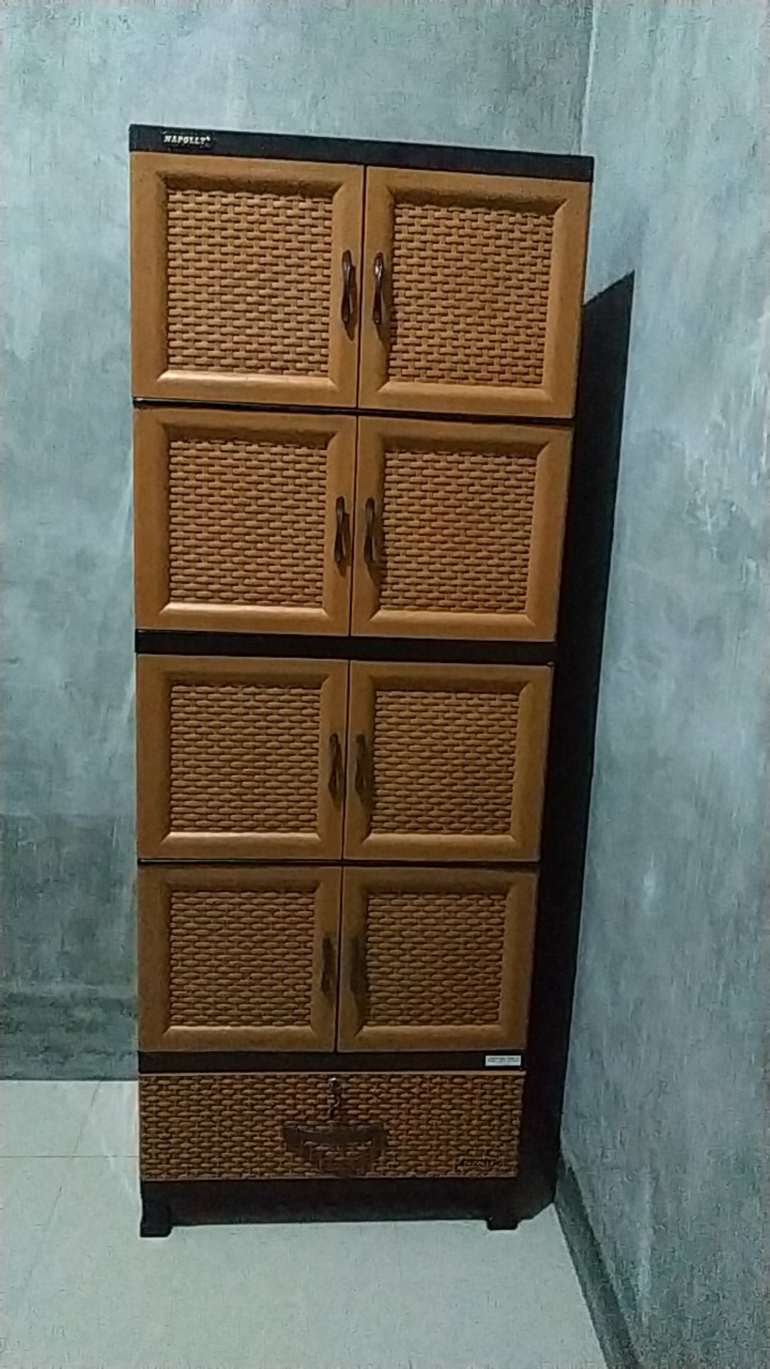 Napolly Lemari Plastik Rotan Crs-mu48d Coklat