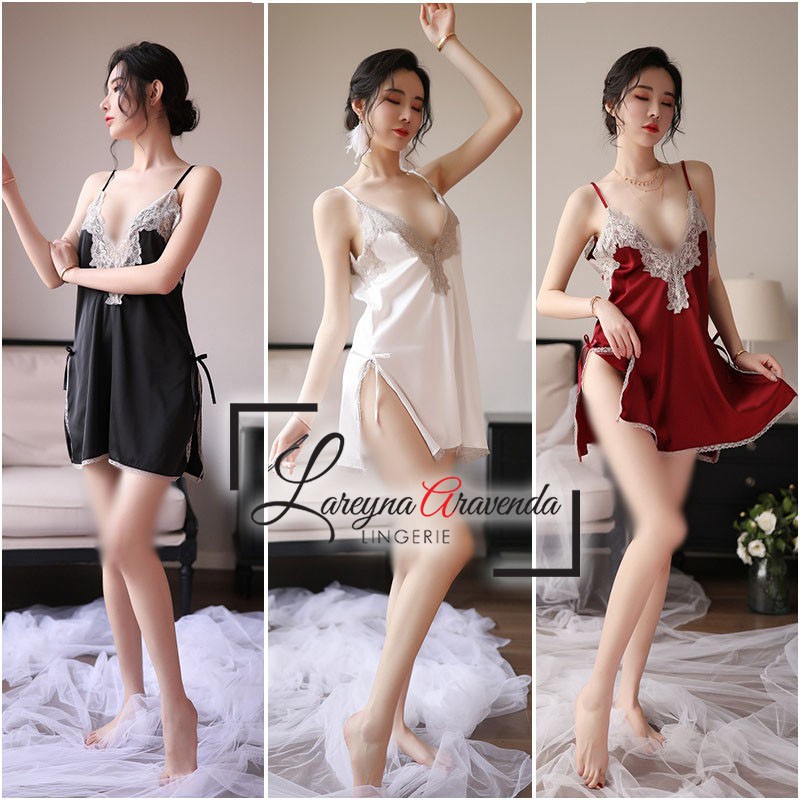 Lingerie Kimono Baju Dinas Malam Baju Gaun Wanita Sexy Baju tidur lingerie Satin renda Lingerie Sati