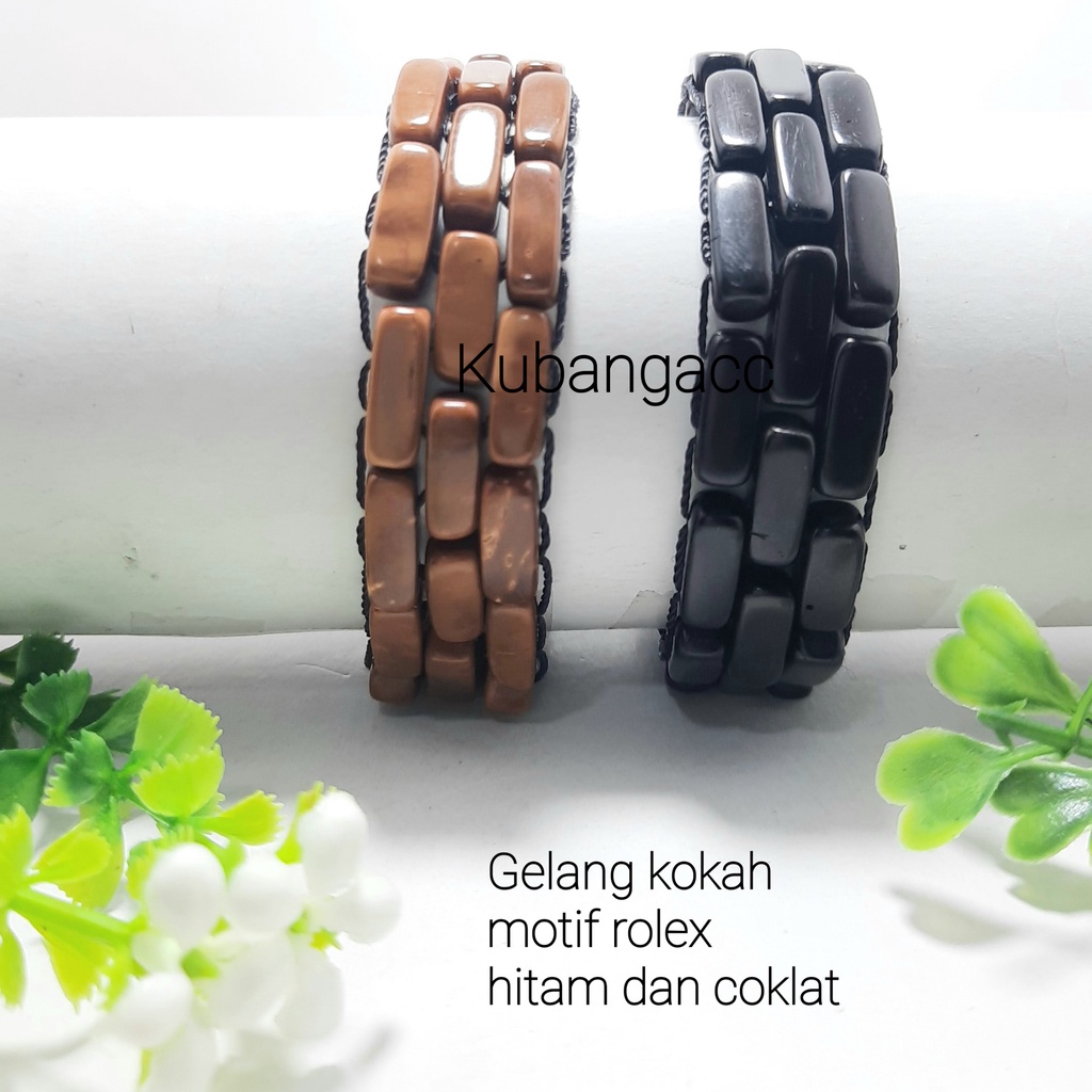 Motif Rolek Gelang Fuqaha Rolex Gelang Koka Rantai Jam Kokka Kaukah Gelang Pria Wanita Kayu Kokkah