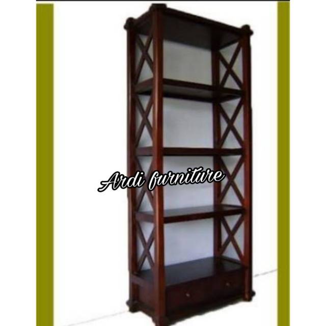 Tempat buku,rak buku lemari buku kayu jati mebel  jepara