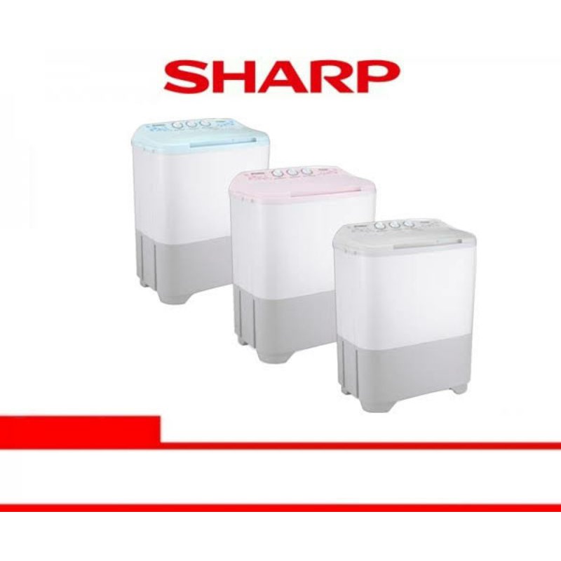 SHARP MESIN CUCI 2 TABUNG 8KG ES-T90MW-HK/PK/BK PUREMAGIC TWIN TUBE 8 KG 90MW