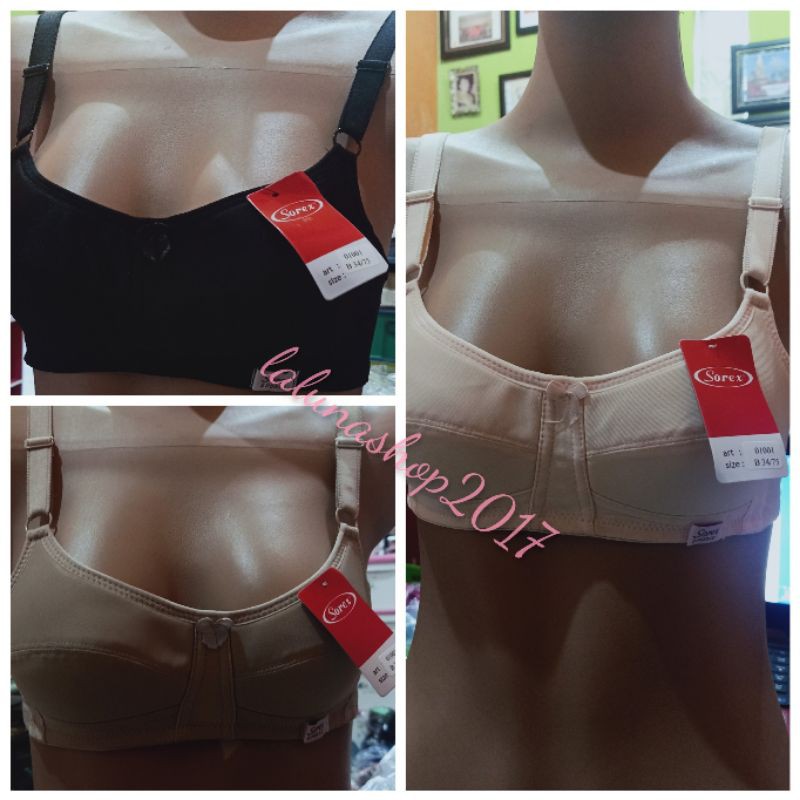 Sorex bra  01001 &amp; 01002 andira bh  busa tipis, tanpa kawat 34-40 cup A