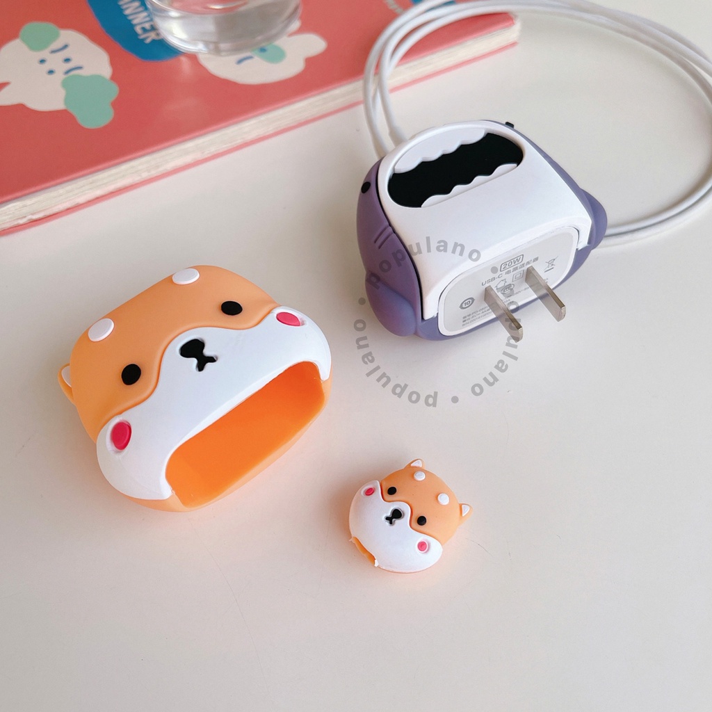 Pelindung Carger iPhone Set Cartoon Pelindung Kabel Casan Hp Case Charger iPhone Cable Saver Apple Silicone