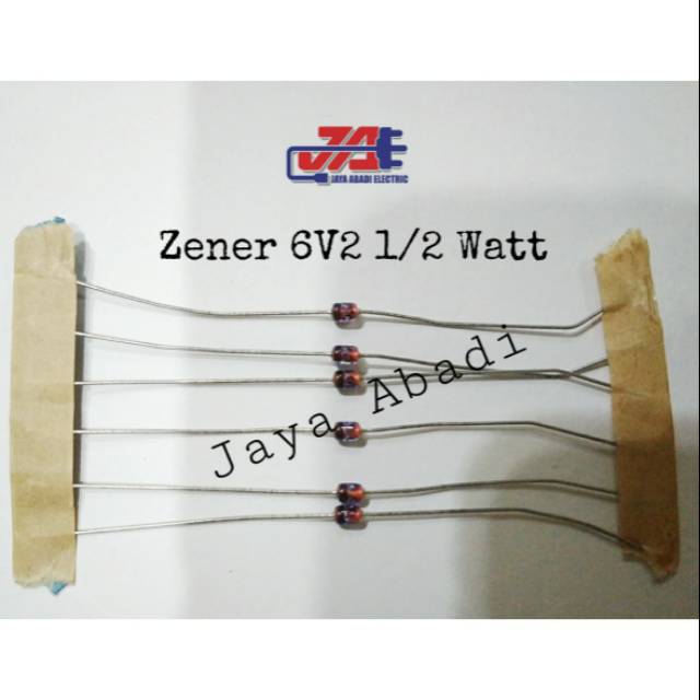 Dioda Zener 6V2 1/2 Watt - Zener 6V2 0,5 Watt