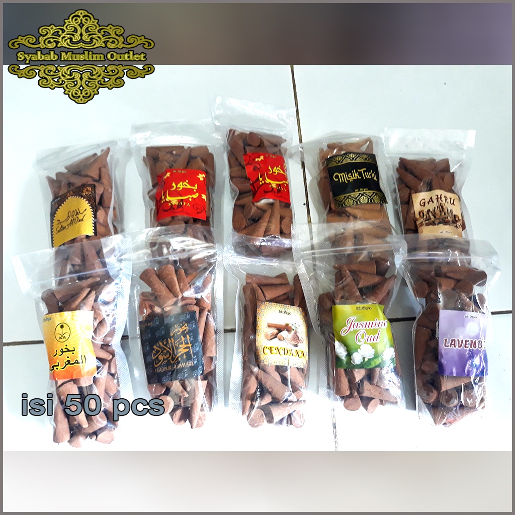 dupa bukhur krucut isi 50 pcs berbagai pilihan aroma