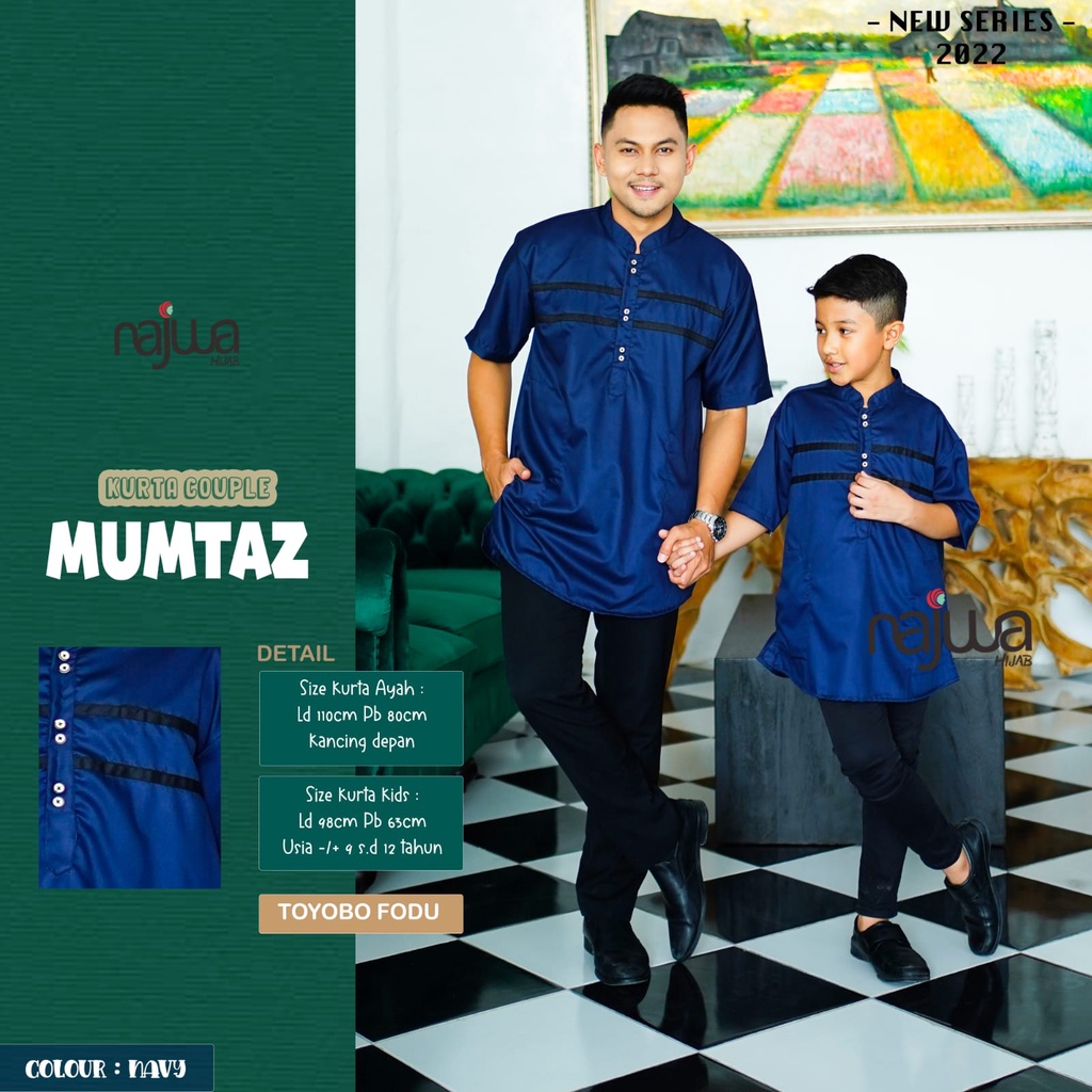 Koko Kurta MUMATAZAM ORI NAJWA  Couple ayah dan anak terbaru kurta dewasa dan anak-anak / BAJU KOKO 