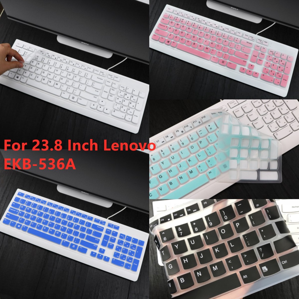 For 23.8 Inch Lenovo AIO 520C KB-536A T4900D  Soft Ultra-thin Silicone Laptop Keyboard Cover Protector