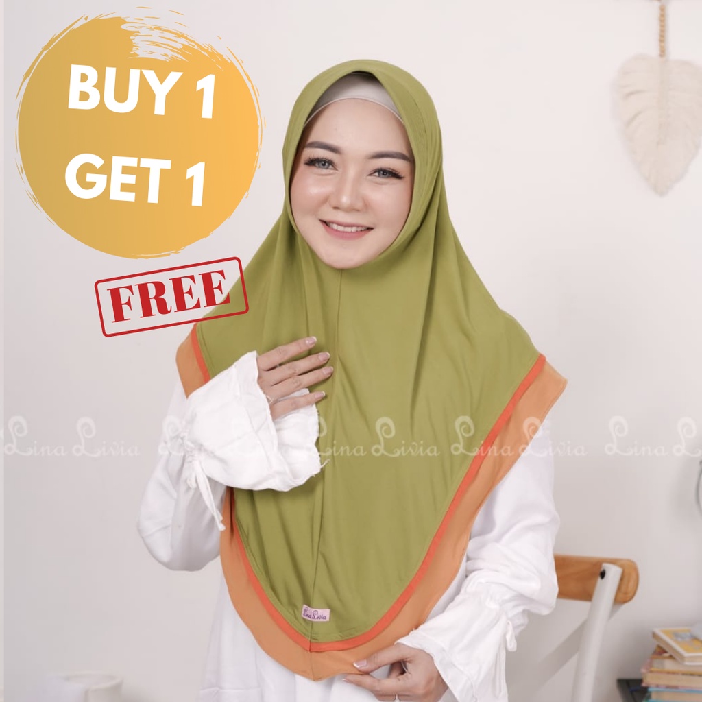LINALIVIA HIJAB INSTANT TERLARIS JILBAB PREMIUM REBUTAN HIJAB ALESHA