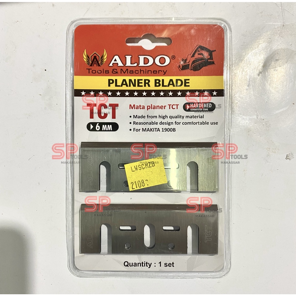 PISAU / MATA PLANNER PLANER KETAM 82MM X 6MM TCT UNTUK MAKITA 1900B 1923B DAN RYOBI HL 82 MERK ALDO
