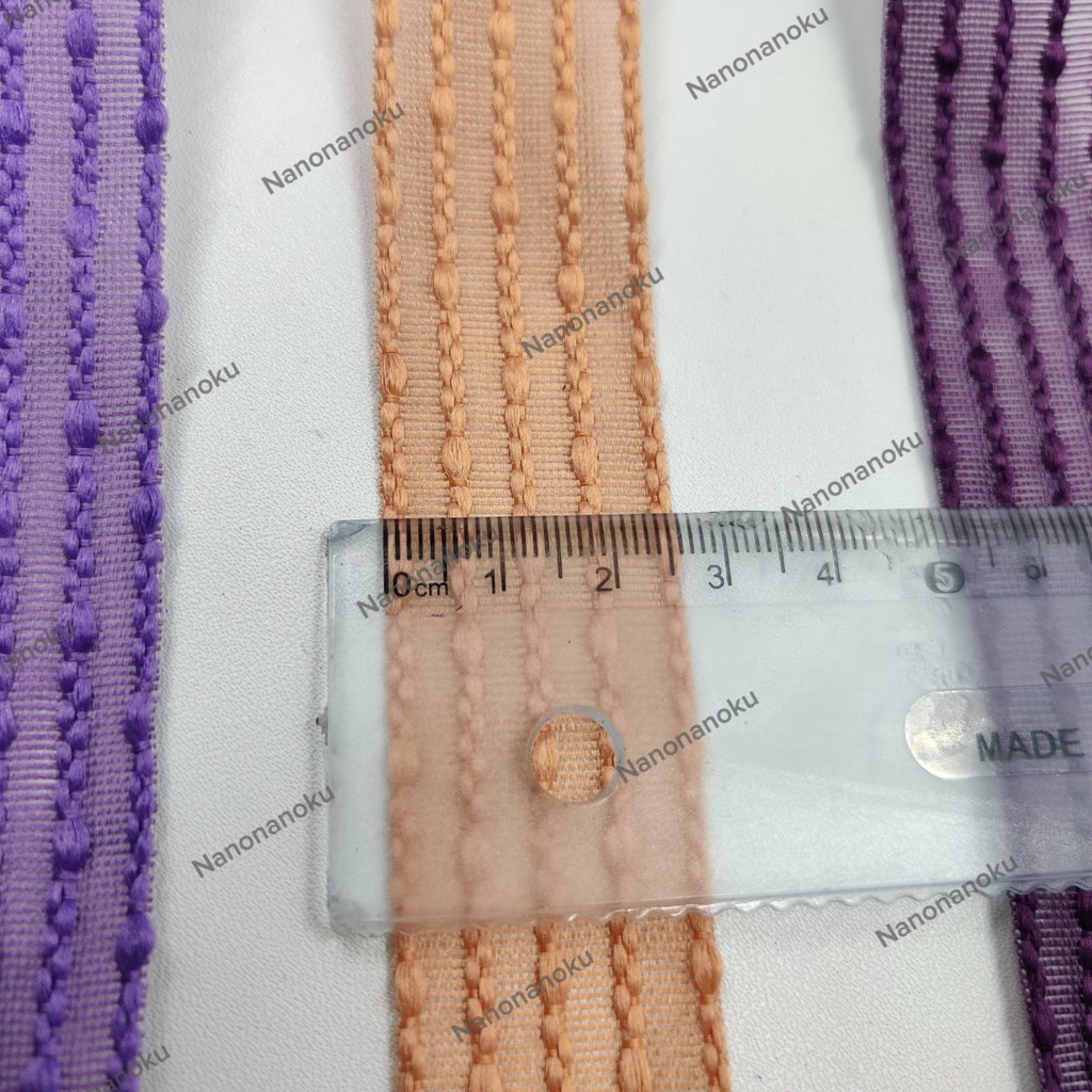 Pita Kain 2,8 cm 5 Garis Bintik Timbul Hampers Souvenir Kado Buket