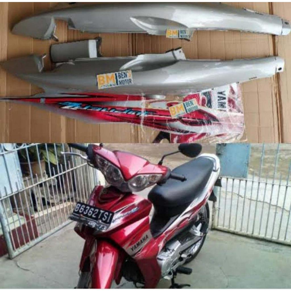 Bodi Halus Dan Striping Yamaha Jupiter Burhan Warna Merah Silver