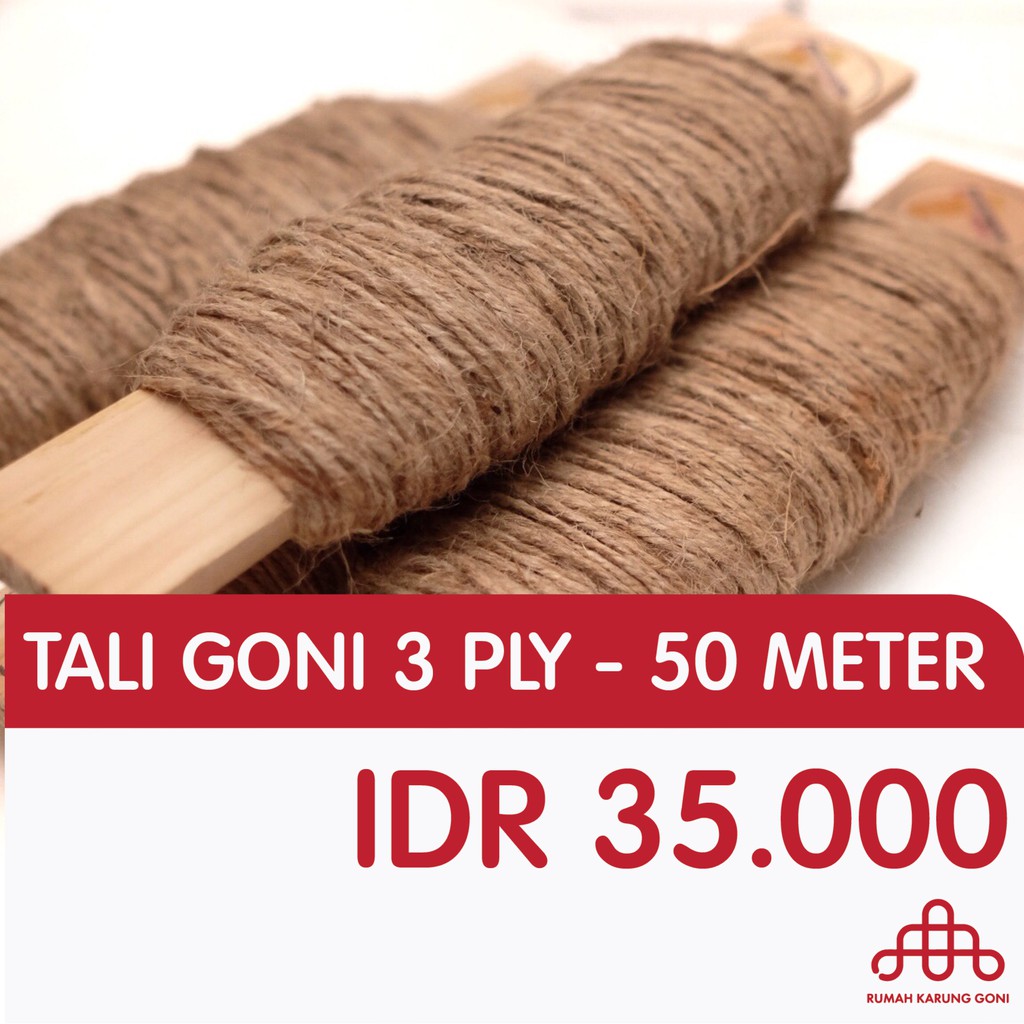 TALI GONI KECIL 50 METER 3 PLY - TALI RAMI - JUTE ROPE