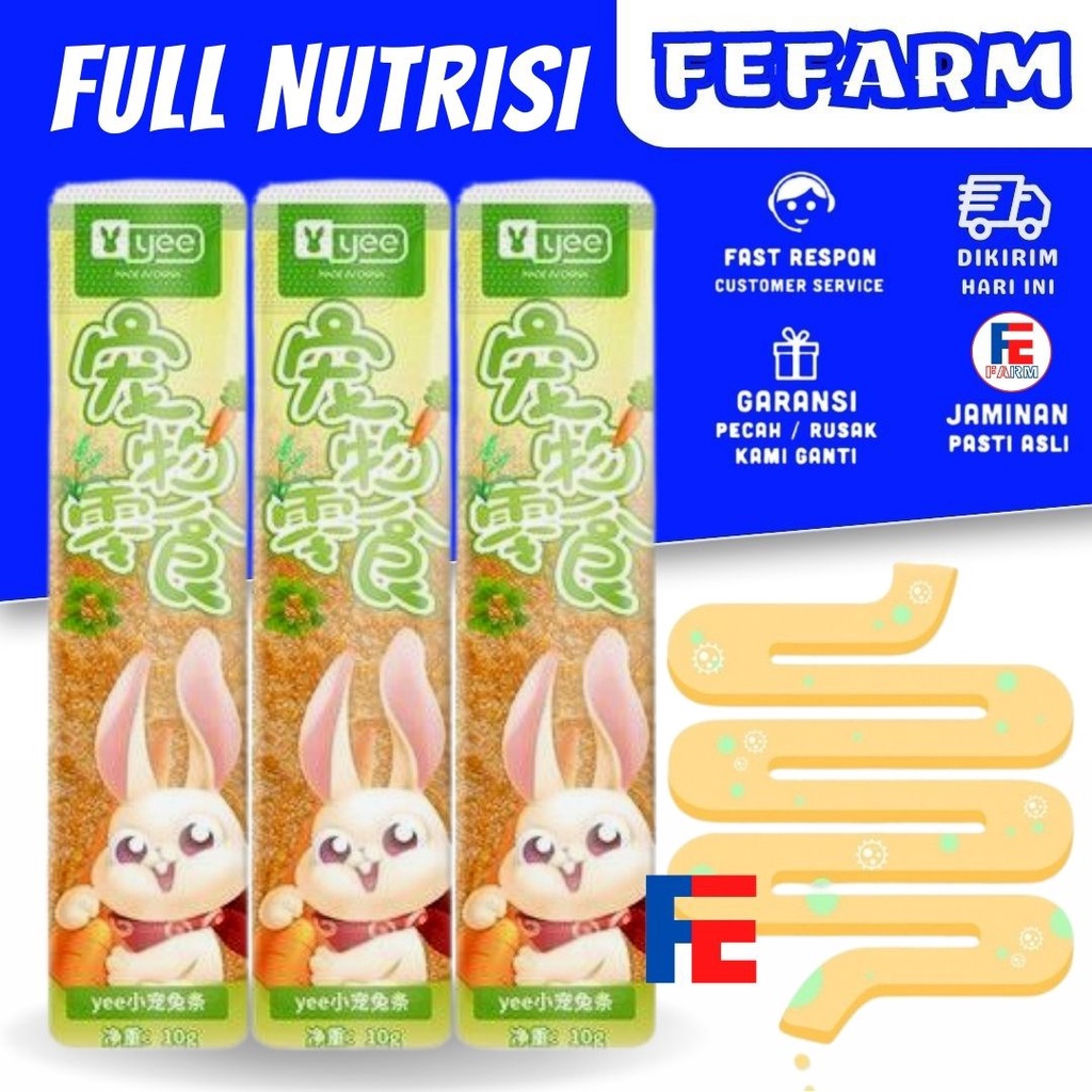 Snack Nutrisi Kelinci Rabbit Guinea Pig Chinchilla Treats 10gram FEFARM