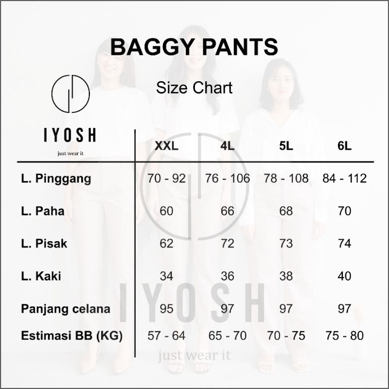 BAGGY PANTS JUMBO PREMIUM BB 65 KG - 90 KG CELANA KERJA WANITA CELANA BAHAN XXL, L4, L5, L6 7L