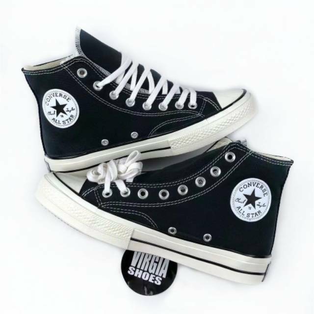 Sepatu_Converse Chuck Taylor All Star 70s Hi Black White Egret Premium Madein Vietnam