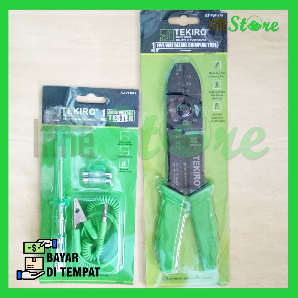 Tang Kupas Kabel Tekiro BONUS Tespen DC Aki Tang Scun Skun Crimping