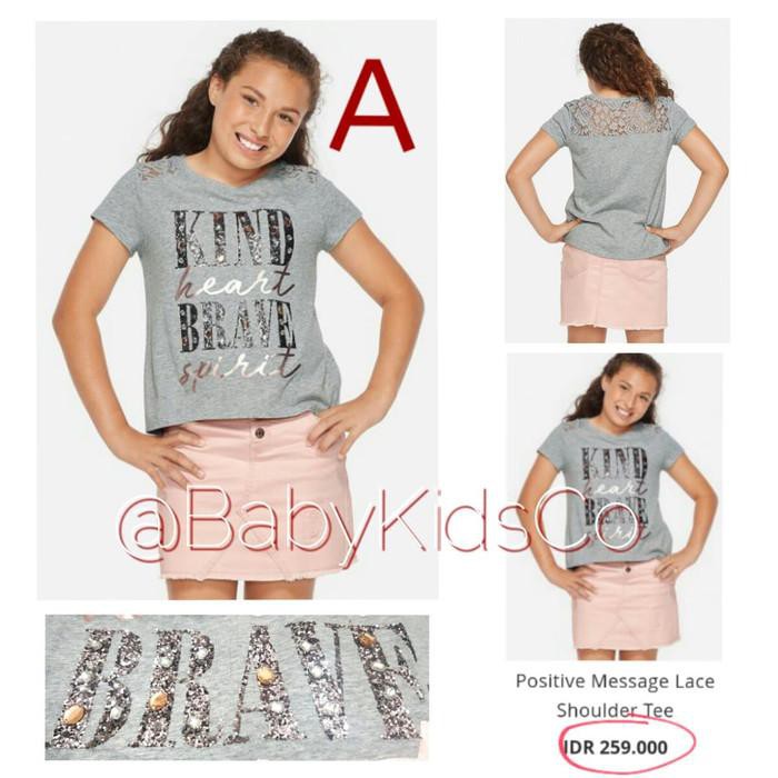 ORIGINAL BRANDED Kaos Justice Tee anak - tshirt justice girl gap kids Diskon