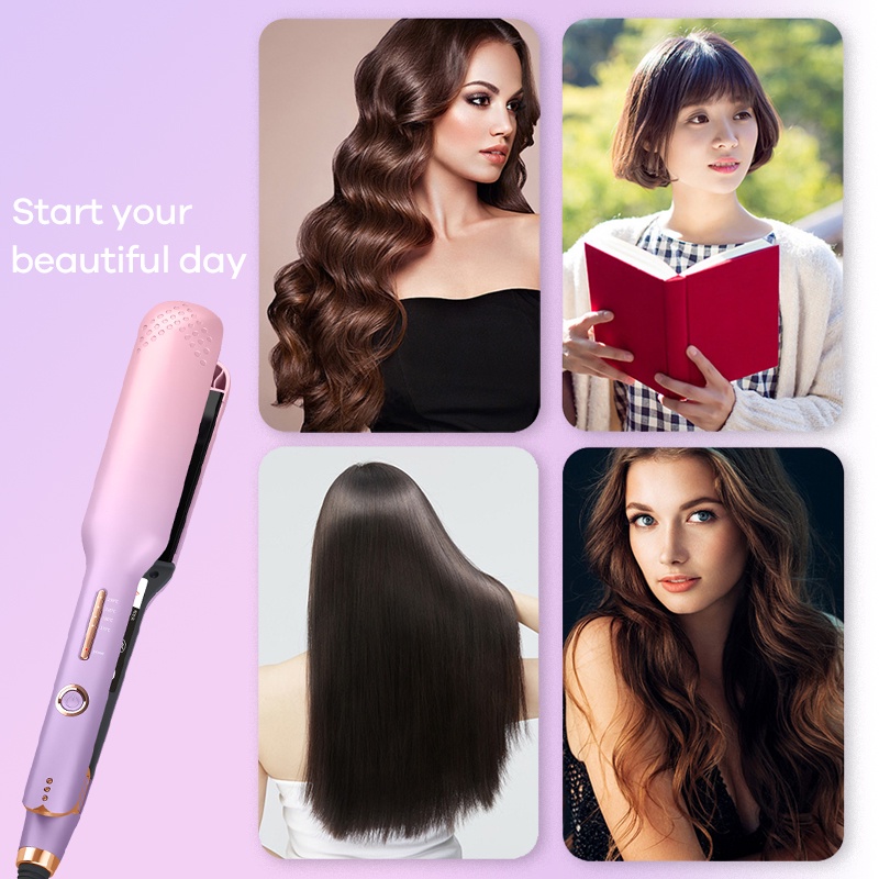 Kaikki Catokan Rambut Mengeriting/Meluruskan-Kontrol suhu cerdas Hair Straightener Catokan Rambut Infrared Ceramic