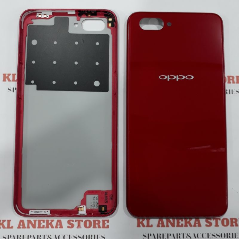 BACK CASING OPPO A3S + TOMBOL LUAR + KACA KAMERA