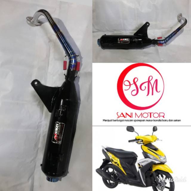 Knalpot Racing Tsukigi Mio M3 Leher Pelangi