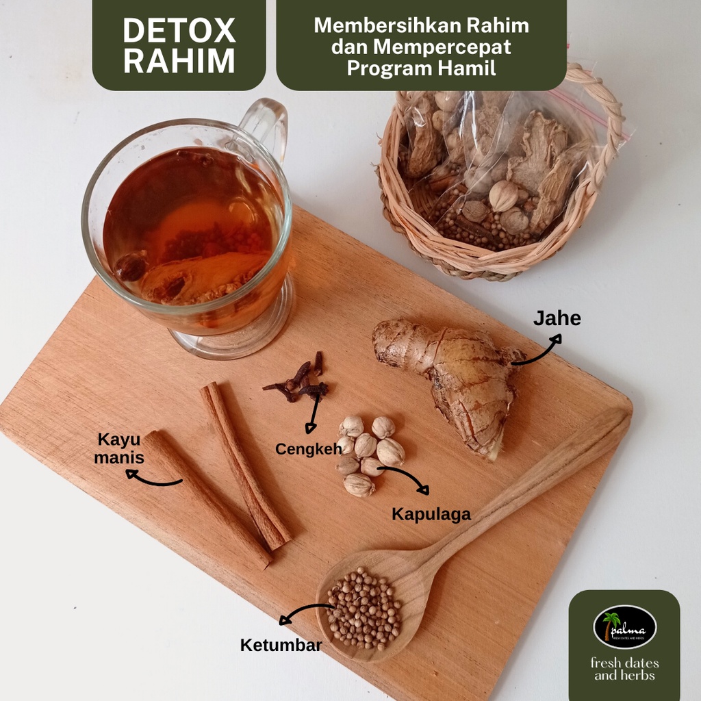 DETOX RAHIM &amp; REPRODUKSI ATASI NYERI HAID TIDAK TERATUR PAKET JSR TINGGAL SEDUH