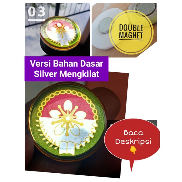 Pin Dharma Wanita - Peniti &amp; Double Magnet