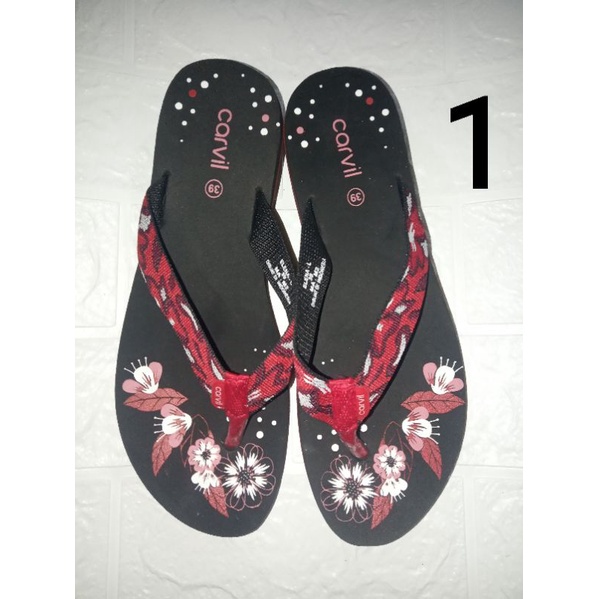 sandal jepit/ sandaal spon CARVIL wanita ORI