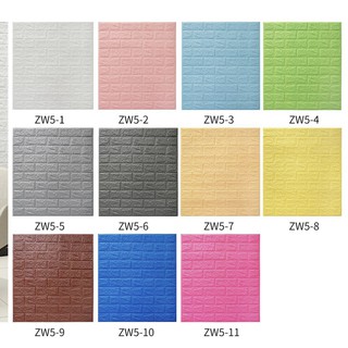 Wallpaper Dinding 3D Foam Motif Batu  Bata  Ukuran 77 x 70 