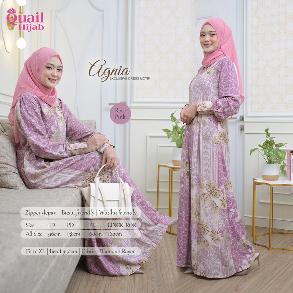 Gamis Agnia by Quail Hijab