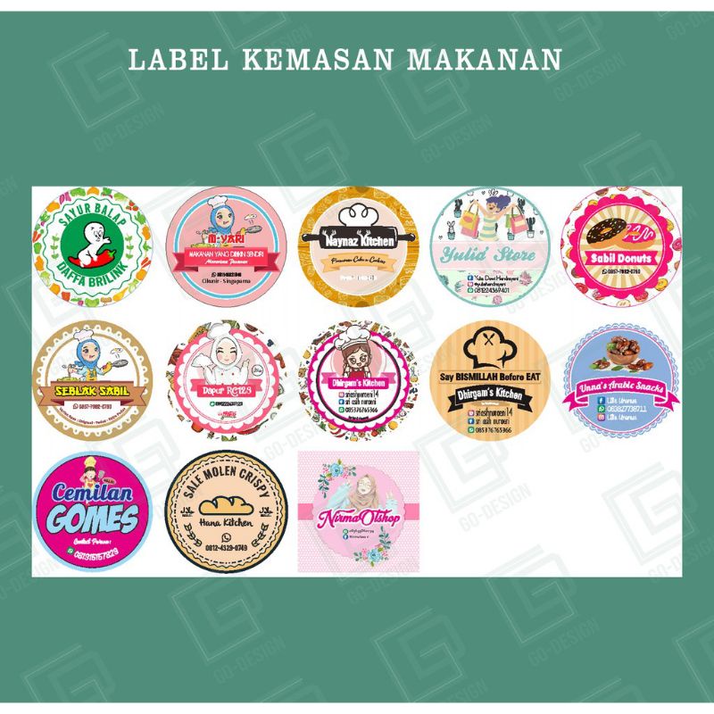 

cetak stiker vinyl label makanan