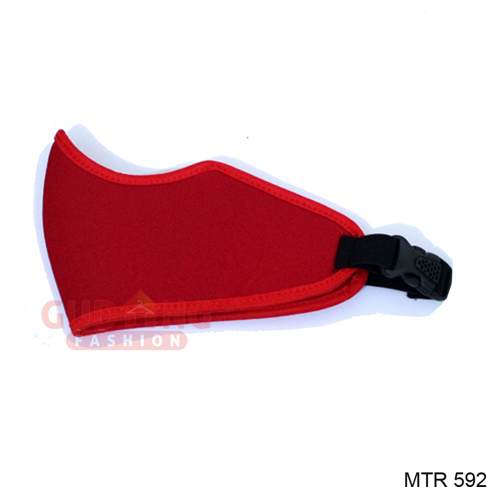 Masker Motor Kain Polos Pakai Gesper - MTR 592