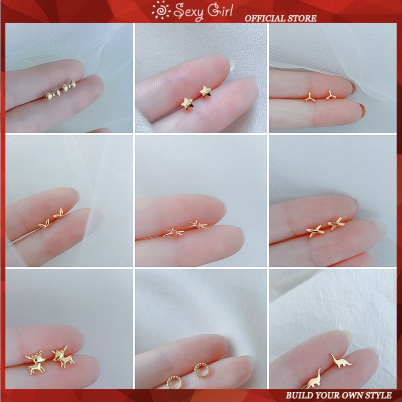 Anting Sterling Silver Bentuk Kupu-Kupu Kecil Untuk Wanita