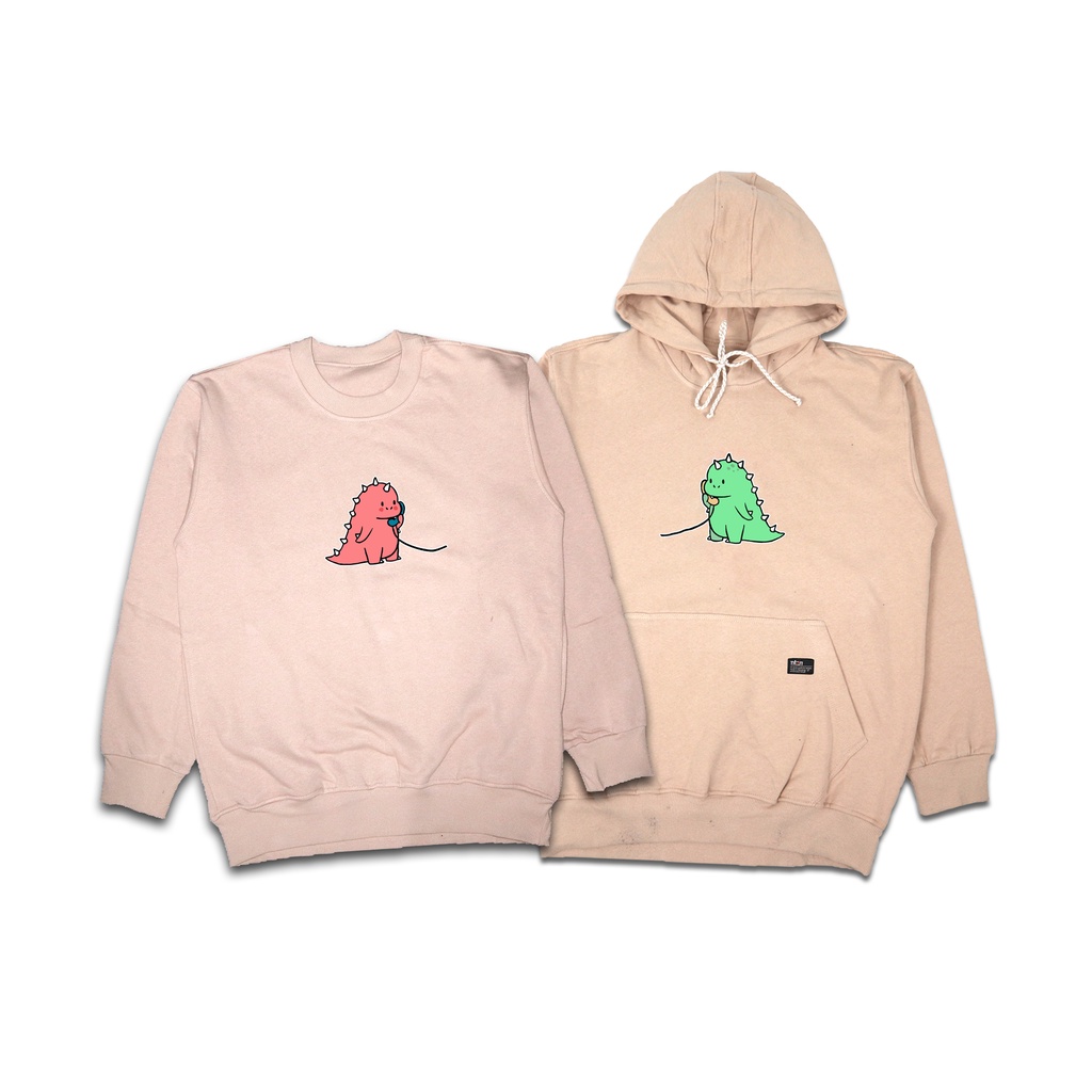 COUPLE SWEATER HOODIE DINO